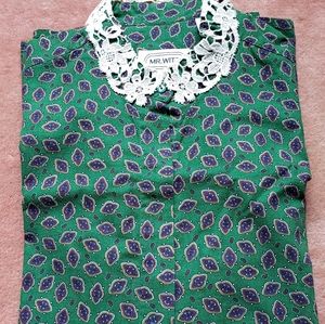 Vintage Lace Collar Shirt